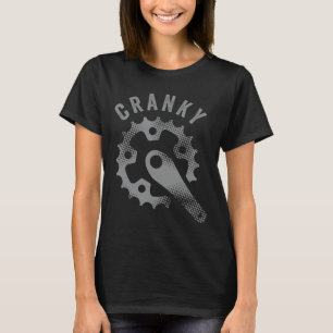 Cranky Bike Dad Radfahren Speiche Und Kurbel Mount T-Shirt