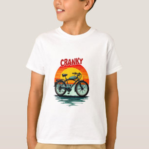 Cranky Biker T-Shirt: Vintag Sunset und agless Bik T-Shirt