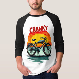 Cranky Biker T-Shirt: Vintag Sunset und agless Bik T-Shirt