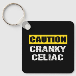 Cranky Celiac Funny Cauning Warning Sign Schlüsselanhänger