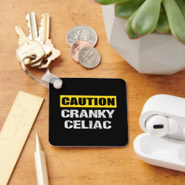 Cranky Celiac Funny Cauning Warning Sign Schlüsselanhänger