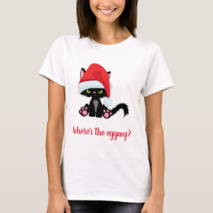 Cranky Christmas Cat Wo ist der Eggnog T-Shirt