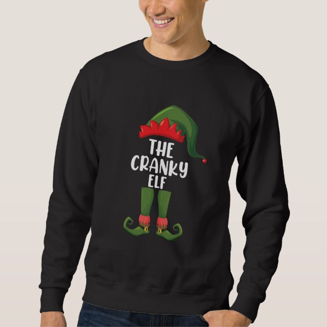 Cranky Elf Family Matching Group Weihnachten Sweatshirt (Vorderseite)