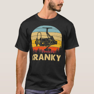 Cranky Fishing Reel Retro Vintage Fisher funny T-Shirt