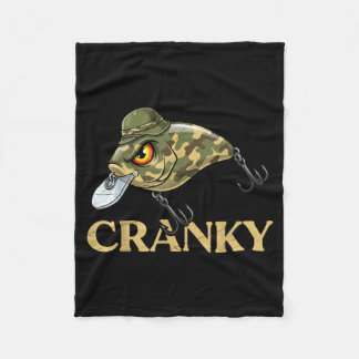 Cranky Funny Crankbait Fishing Lure Camouflage Fleecedecke