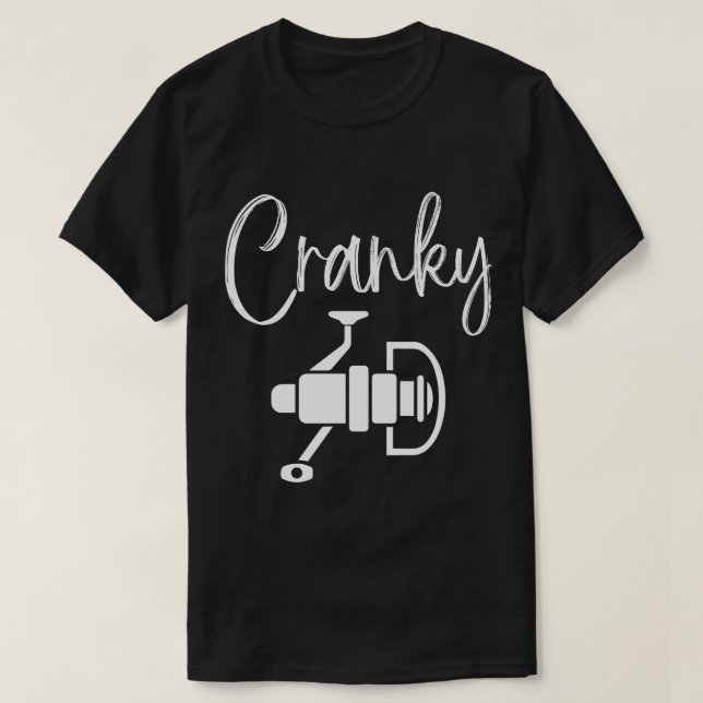 Cranky Funny Fishing Lover Retro T-Shirt (Design vorne)