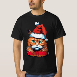 Cranky Kitty Holiday Attraktion: Bah! Humbug T-Shi T-Shirt