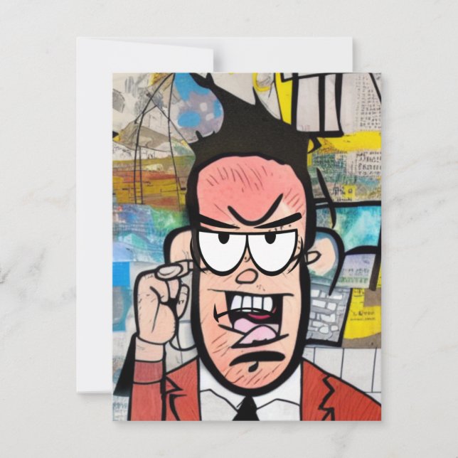 Cranky Man Mitteilungskarte (Vorderseite)