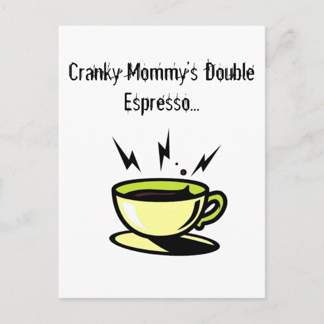 Cranky Mommy's Doubler Espresso Soccer Post-Card Postkarte (Vorderseite)