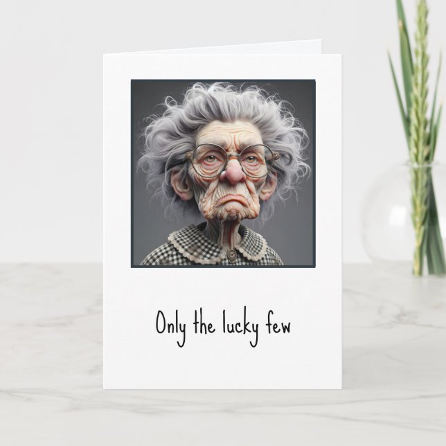 Cranky Old Lady Alt Geburtstag Karte (Vorderseite)
