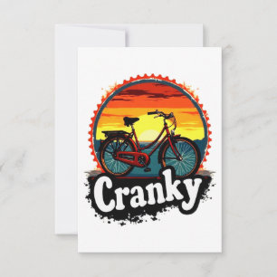 Cranky Sunset Bicycle T-Shirt - Energie für Ihren Save The Date