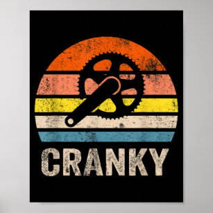 Cranky Vintag Sun Funny Bicycle Liebhaber des Rads Poster