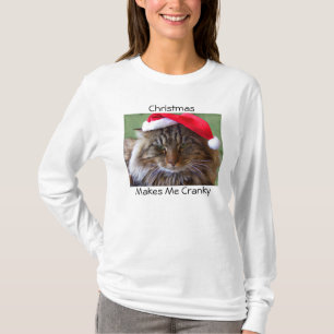 Cranky Weihnachtskatzen-Shirt T-Shirt