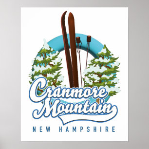 Cranmore Mountain New Hampshire Ski-Logo Poster
