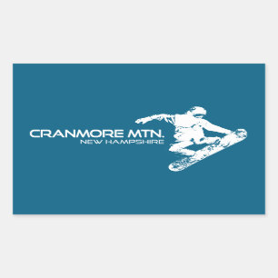 Cranmore Mountain Resort New Hampshire Snowboarder Rechteckiger Aufkleber