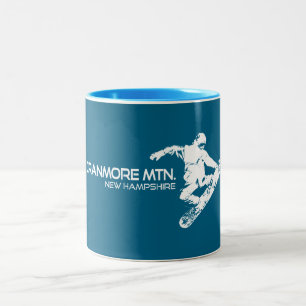 Cranmore Mountain Resort New Hampshire Snowboarder Zweifarbige Tasse