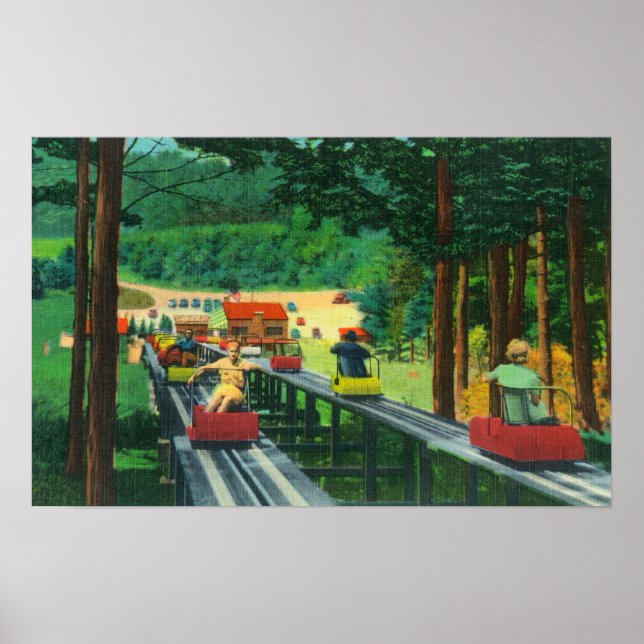 Cranmore Mountain Ski Mobile im Sommer Poster (Vorne)