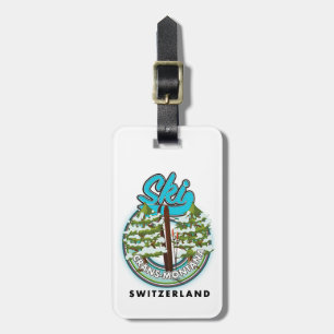 Crans-Montana Schweiz Skifahren Gepäckanhänger
