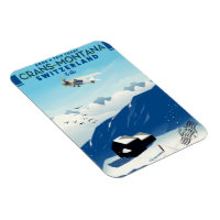 Crans-Montana Schweiz Skiposter