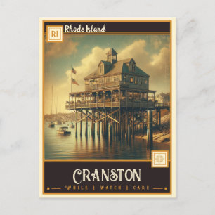 Cranston, Rhode Island VINTAG Postkarte
