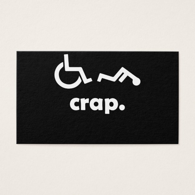Crap Handicap Funny Rollstuhl T-Shirt Mit Behinder (Vorderseite)