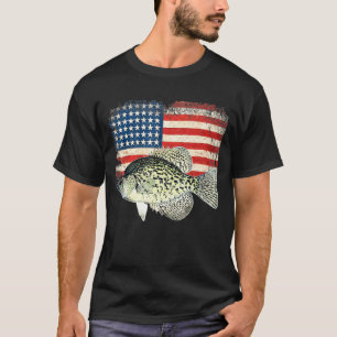 Crappie-Angeln Amerikanische Flagge Usa-Angler Für T-Shirt