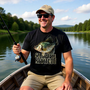 Crappie-Attitüde-Angelfisch Humor Seel Leben Desig T-Shirt