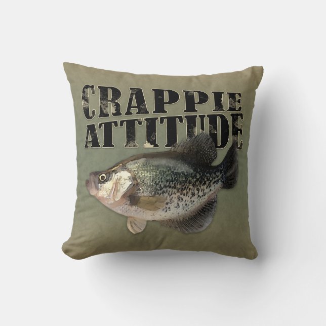 Crappie Attitude Fish Kissen (Vorderseite)