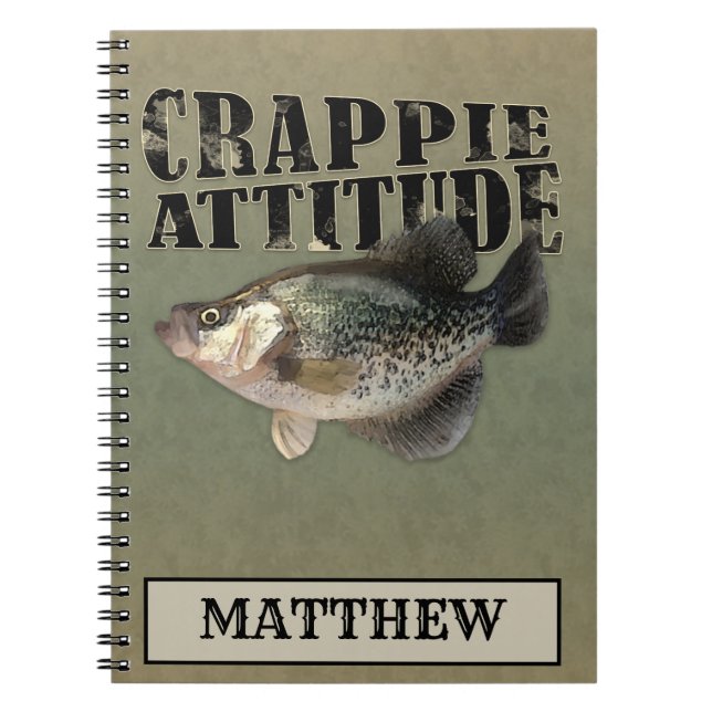 Crappie Attitude Fishing Notizblock (Vorderseite)