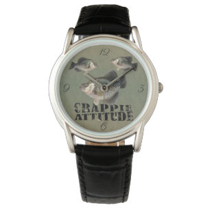 Crappie Attitude Funny Fishing Watch Armbanduhr