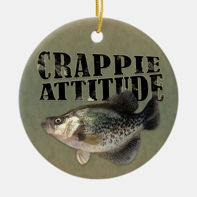 Crappie Attitude Keramik Ornament (Vorne)
