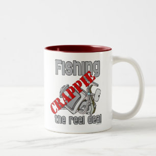 Crappie der Angelgewerbe Ernsthafte Fischerei Zweifarbige Tasse