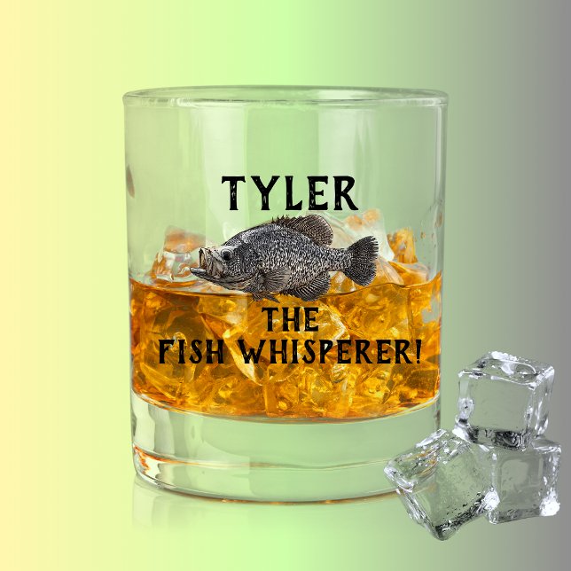 Crappie Fischen Whisperer Funny Angler Sport Whiskyglas (Crappie Fishing Fun Fish Whisperer Whiskey Glass Gift)