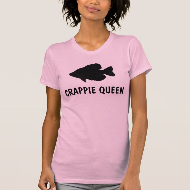 Crappie-Fischenschablone T-Shirt (Vorderseite)