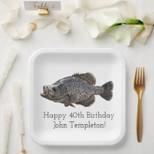 Crappie Fishing Birthday Party Pappteller