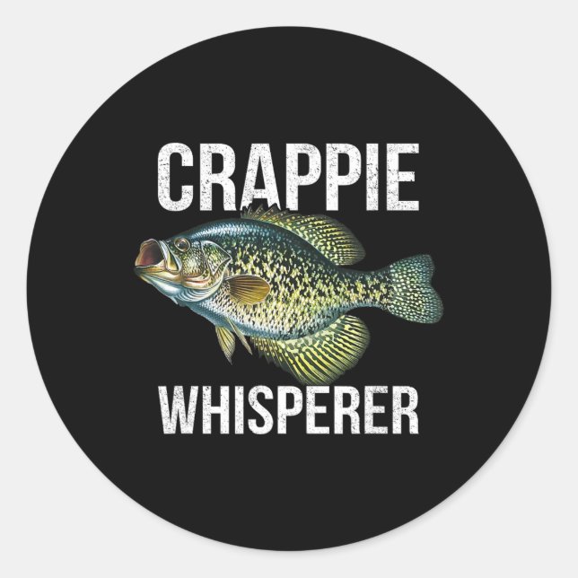 Crappie-Flüsterer  Runder Aufkleber (Vorderseite)