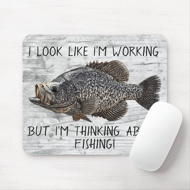 Crappie Panfish Angelarbeit Cooler Angler Mousepad (Mit Mouse)