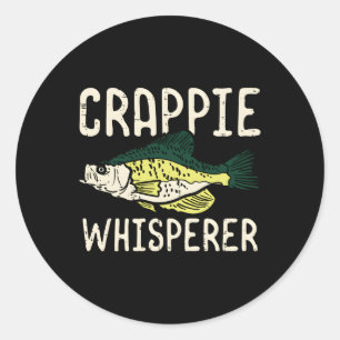 Crappie Whisperer Fisch Runder Aufkleber