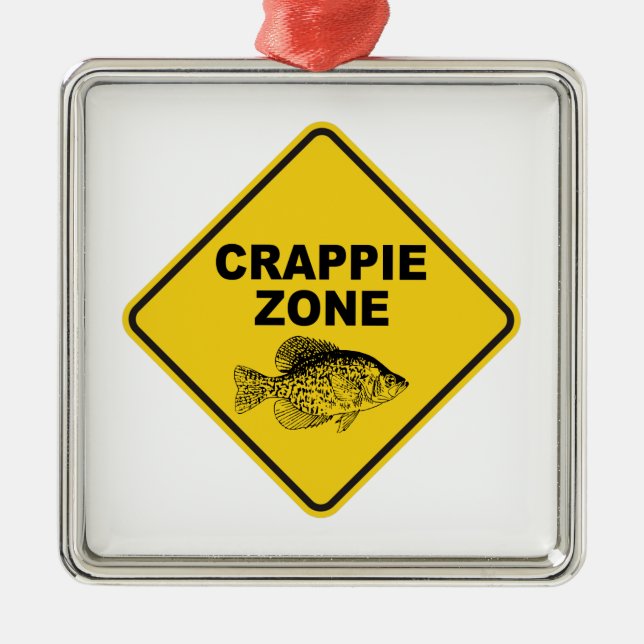 Crappie-Zone Ornament Aus Metall (Vorne)