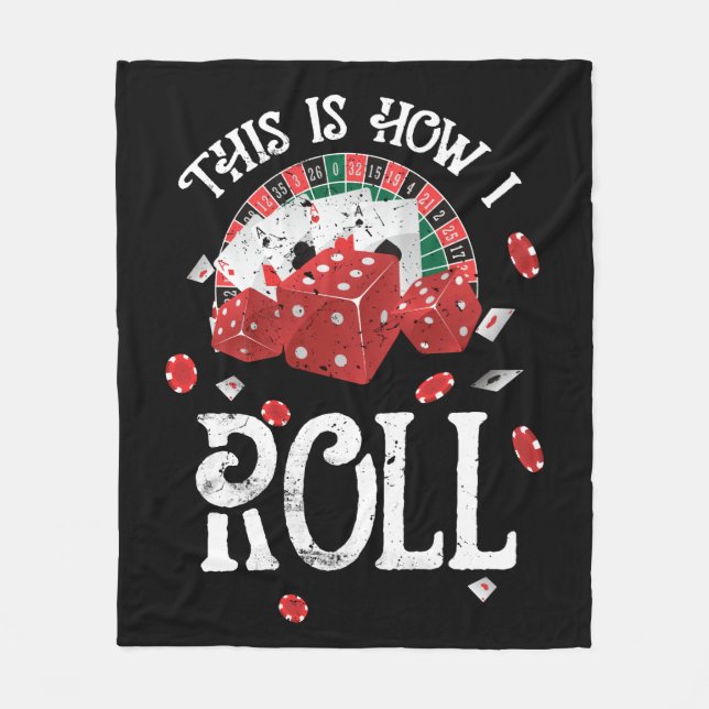 Craps Das ist, wie ich rollen Fleecedecke (Vorderseite)