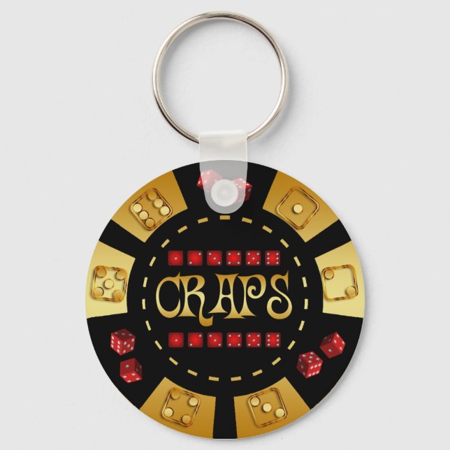 CRAPS GAMING CHIP SCHLÜSSELANHÄNGER (Vorderseite)