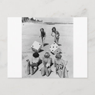 Craps in the Sand, 1940er Postkarte