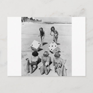 Craps in the Sand, 1940er Postkarte