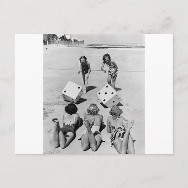 Craps in the Sand, 1940er Postkarte (Vorderseite)