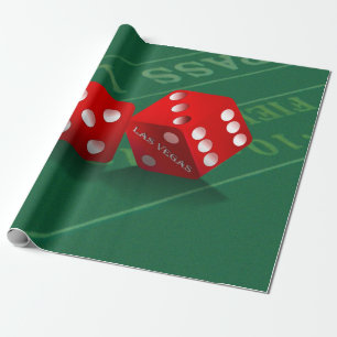 Craps Table mit Las Vegas Diät Geschenkpapier