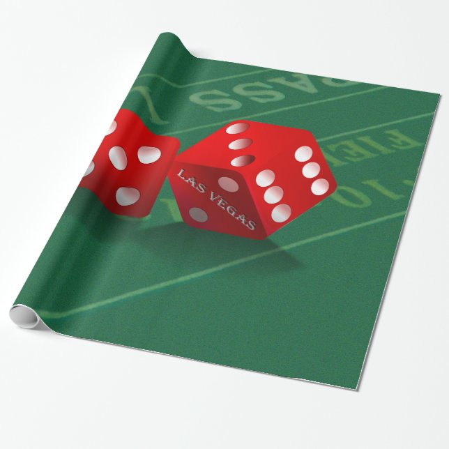 Craps Table mit Las Vegas Diät Geschenkpapier (Ungerollt)