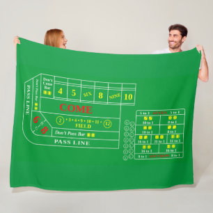 Craps-Tisch-Decke mit Volltisch-Design Fleecedecke
