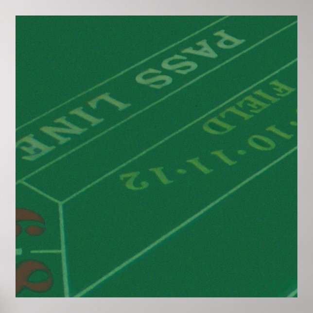 Craps-Tischumrandungspapier Poster (Vorne)