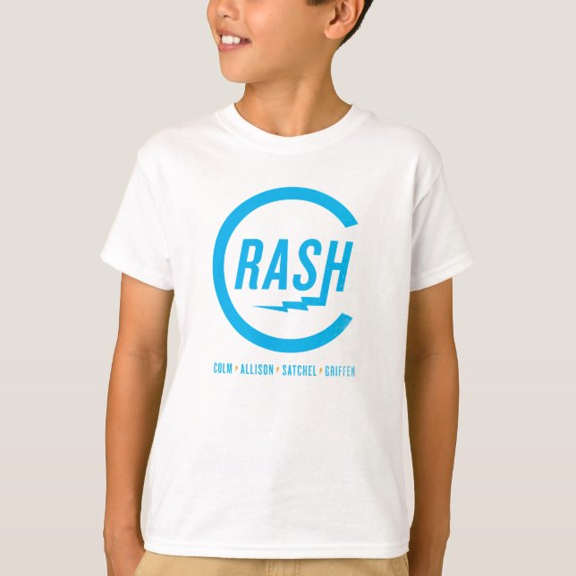 Crash - Cyan-Logo T-Shirt (Vorderseite)