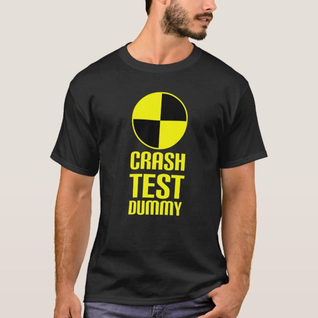 Crash-Test Dummy Last Minute Kostüme Halloween T-Shirt (Vorderseite)